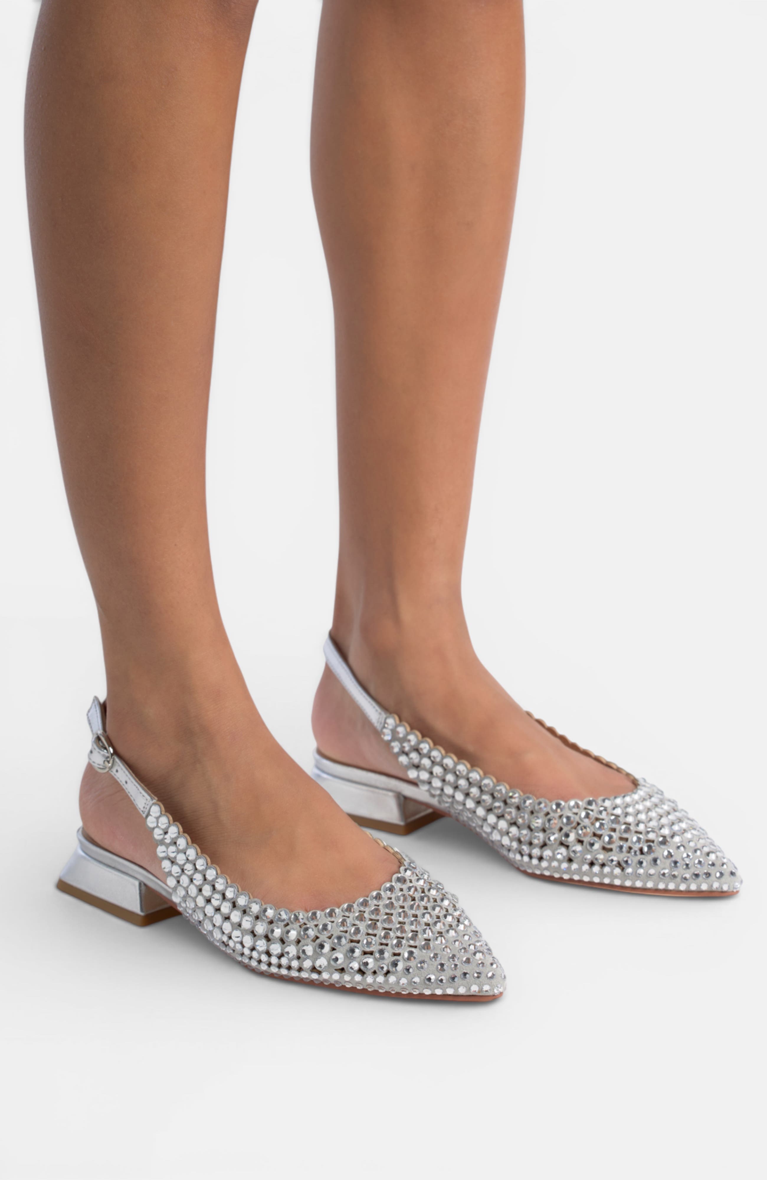 Flat Shoe Details, Alternate, color, Metallic Silver