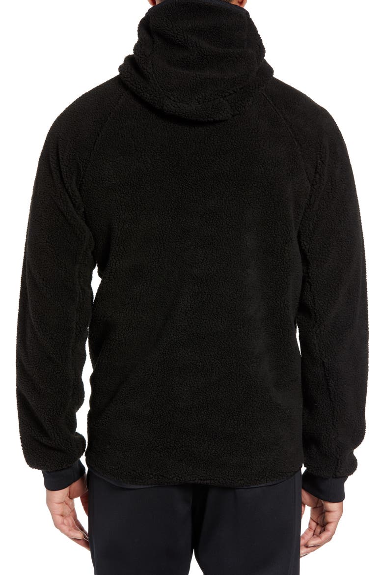 Tech Icon Fleece Zip Hoodie, Alternate, color, BLACK/ BLACK