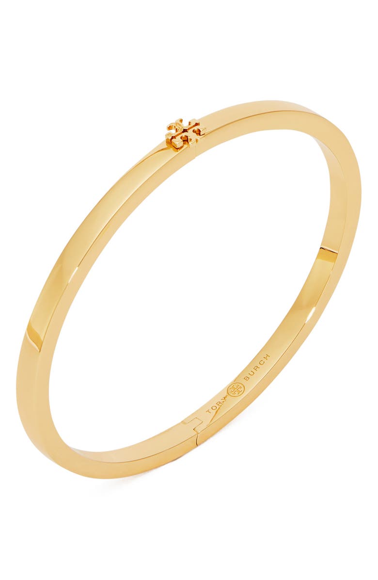 Tory Burch Thin Icon Bracelet, Alternate, color, Tory Gold