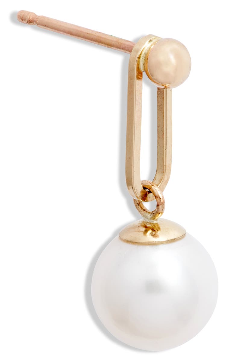 Poppy Finch Pearl Paper Clip Drop Earrings, Alternate, color,