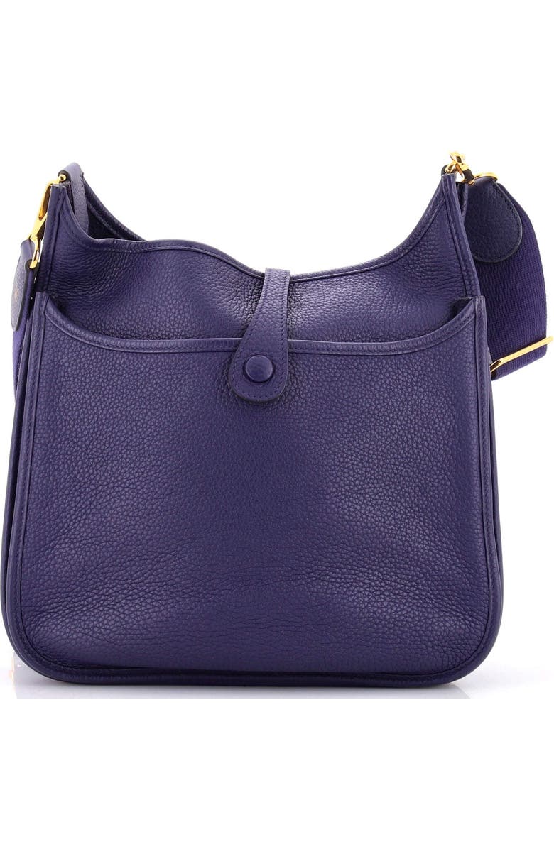 Pre-Owned Hermes Evelyne Bag Gen III Clemence PM, Alternate, color, Bleu Encre