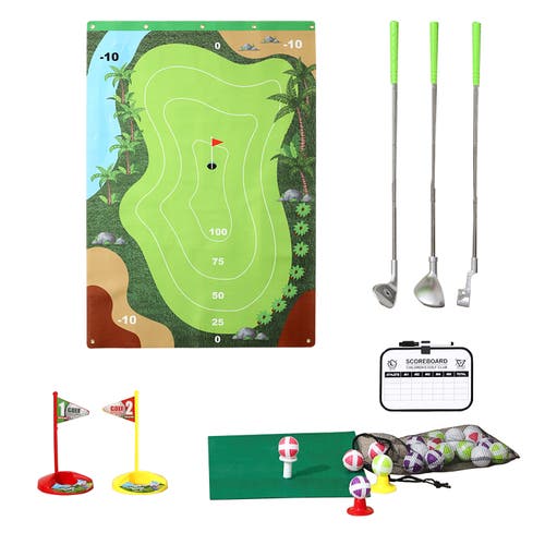 Trimate Golf Game Chipping Mat and Accessories, Training and Practice Golf Travel Set 3+ in Multicolored  product