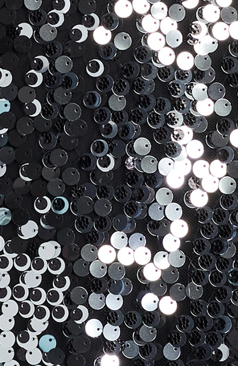 SHO by Tadashi Shoji Sequin Sleeveless Minidress, Alternate, color, Black Diamond