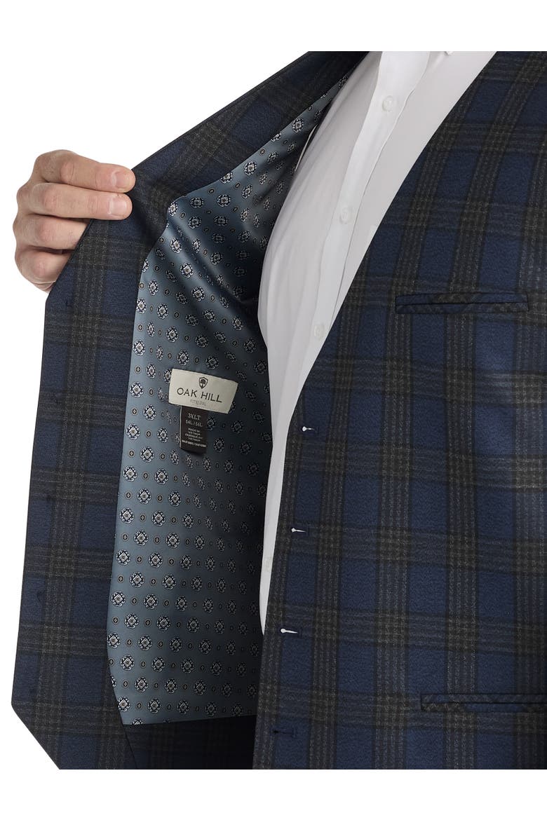 Big & Tall Glen Plaid Vest, Alternate, color, NAVY