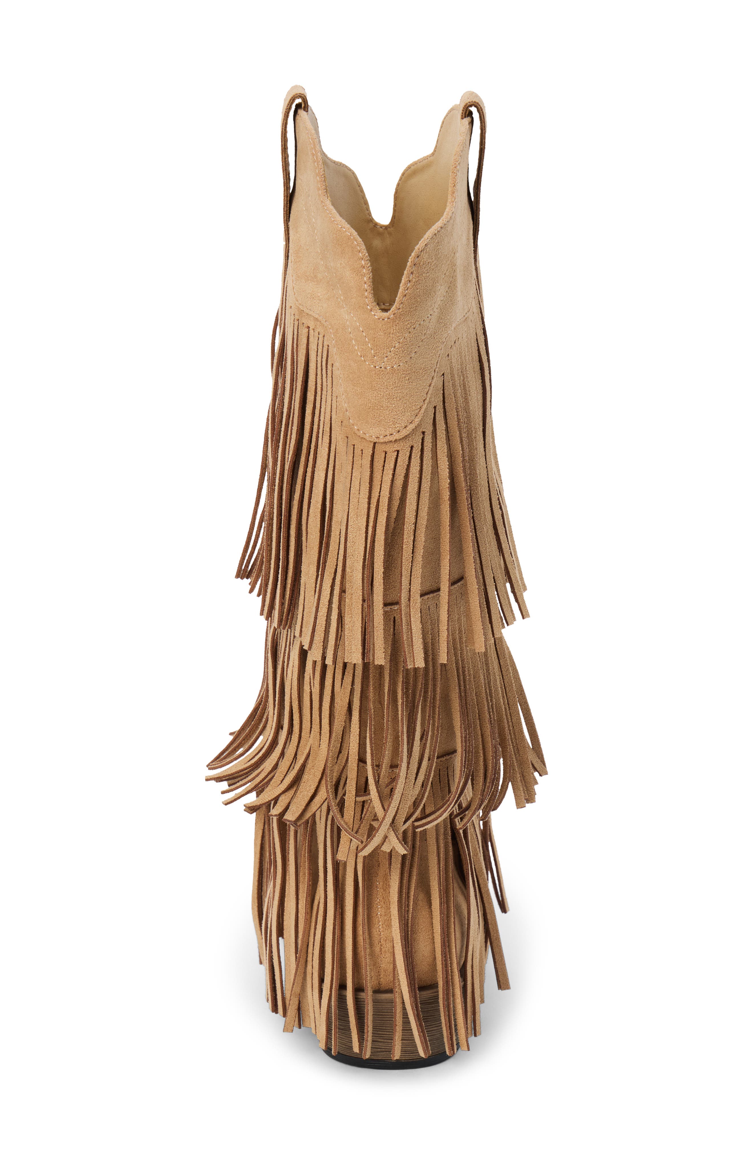 Saloon Fringe Boot, Alternate, color, NATURAL