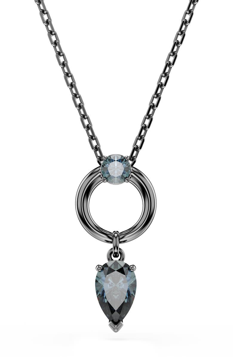 Swarovski Mesmera Pendant Necklace, Main, color, Grey/ Silver
