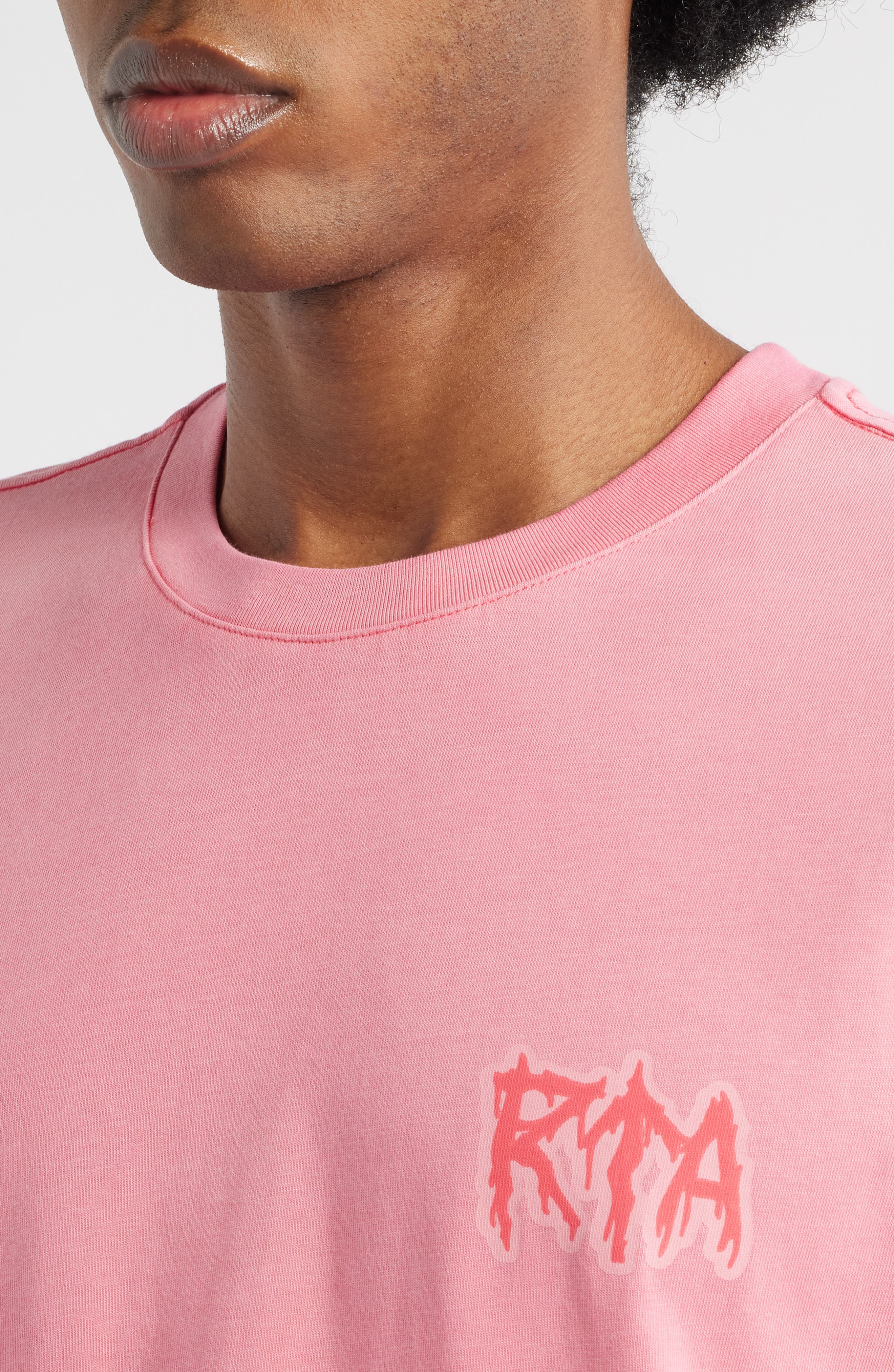 RtA Liam Pink Cyber Metal Logo Graphic T-Shirt (Men) | Nordstrom