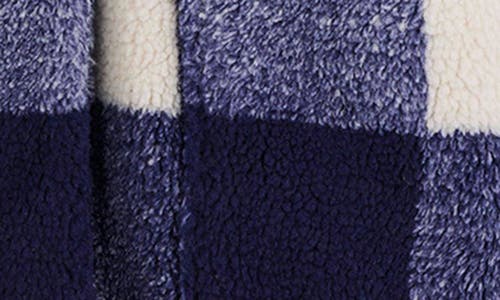 Boden High Pile Fleece Duffle Coat In Blue