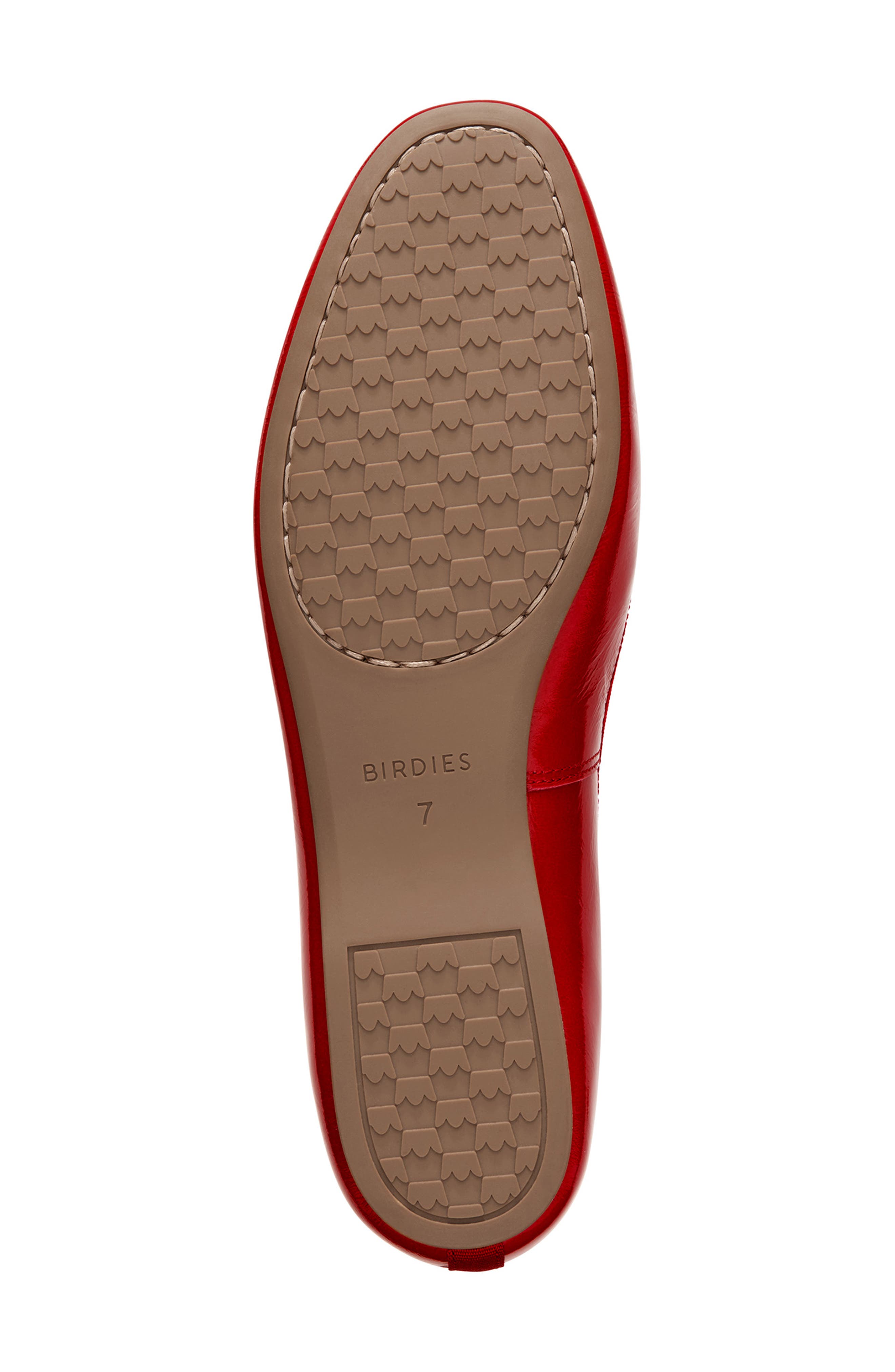 The Songbird Flat Patent Leather, Alternate, color, RED PATENT LEATHER