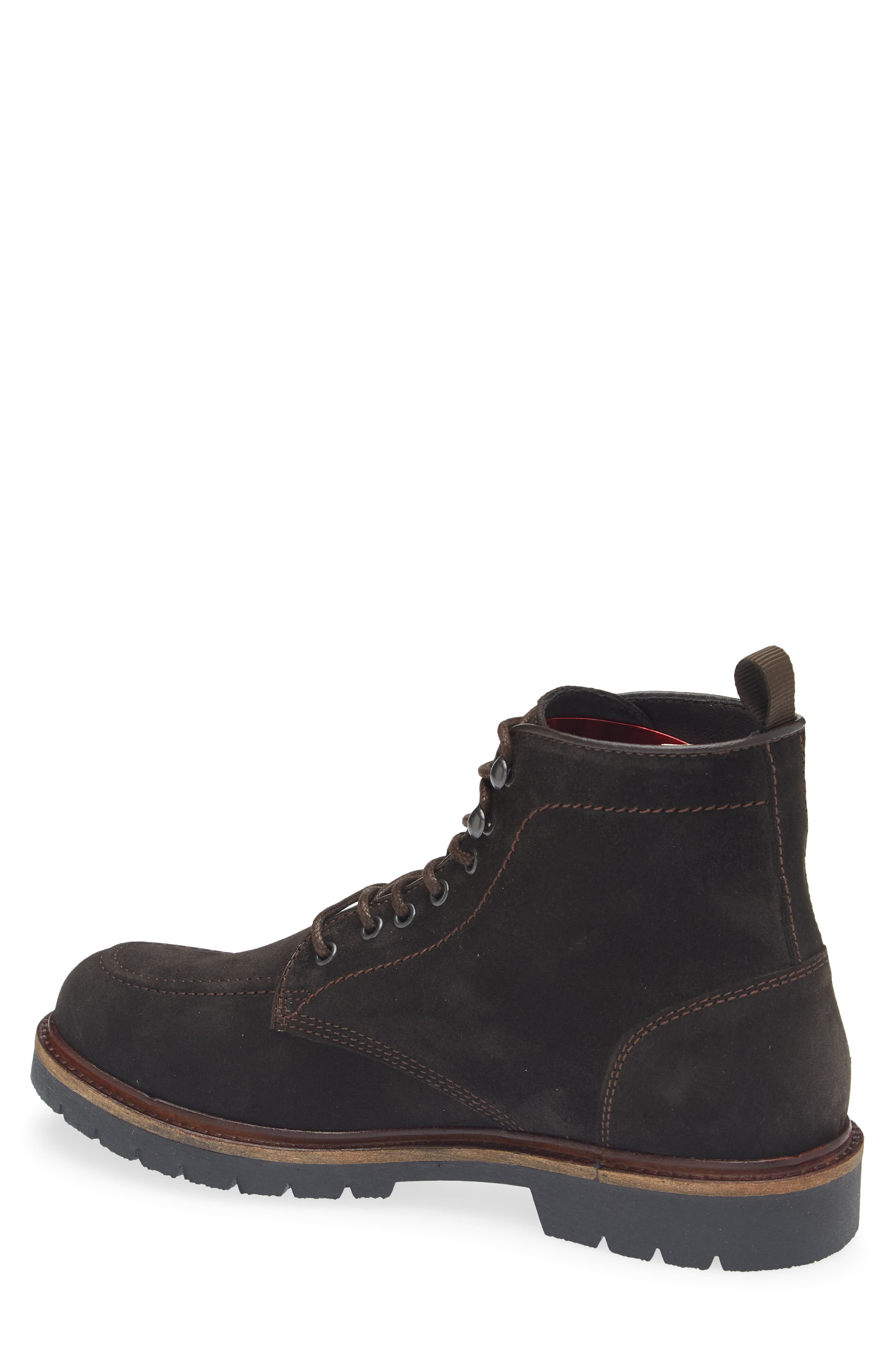 Jacinto Leather Boot, Alternate, color, DARK BROWN SUEDE