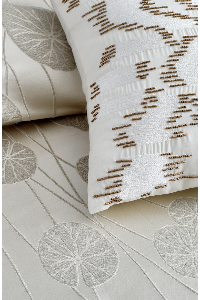 Beaded & Embroidered Accent Pillow, Alternate, color, IVORY
