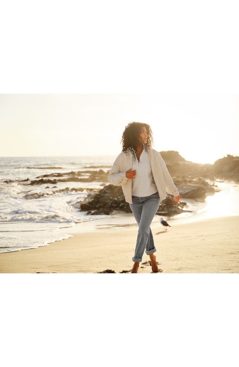 TravisMathew Lights at Night Quilted Jacket, Alternate, color, Pumice Stone