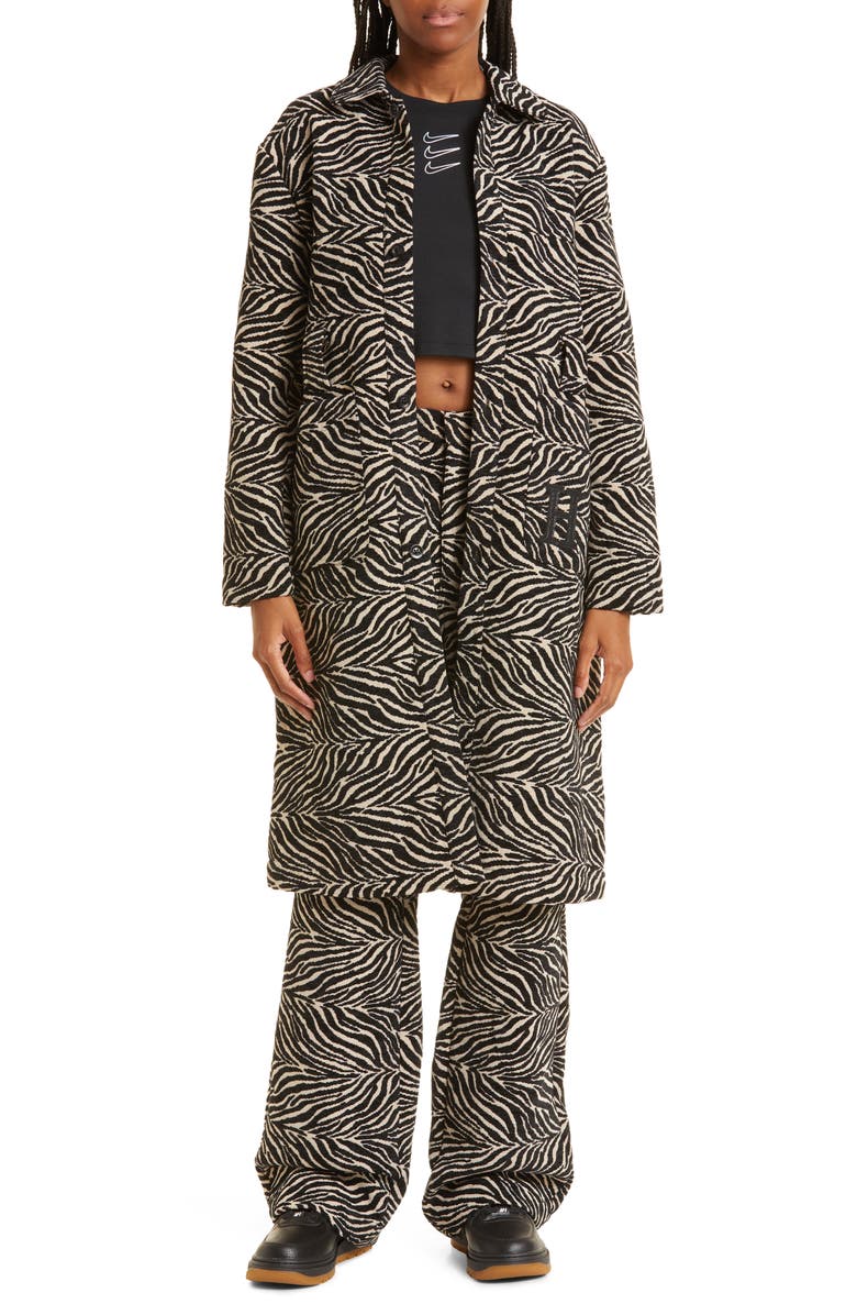 HONOR THE GIFT Zebra Print Trench Coat, Alternate, color,
