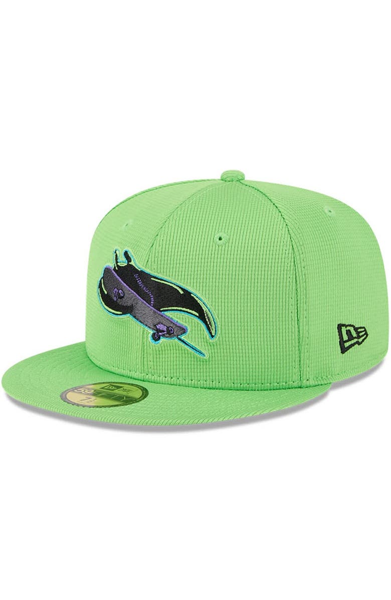New Era Men's New Era Neon Green Tampa Bay Rays City Connect Batting Practice 59FIFTY Fitted Hat, Alternate, color, Neon Green