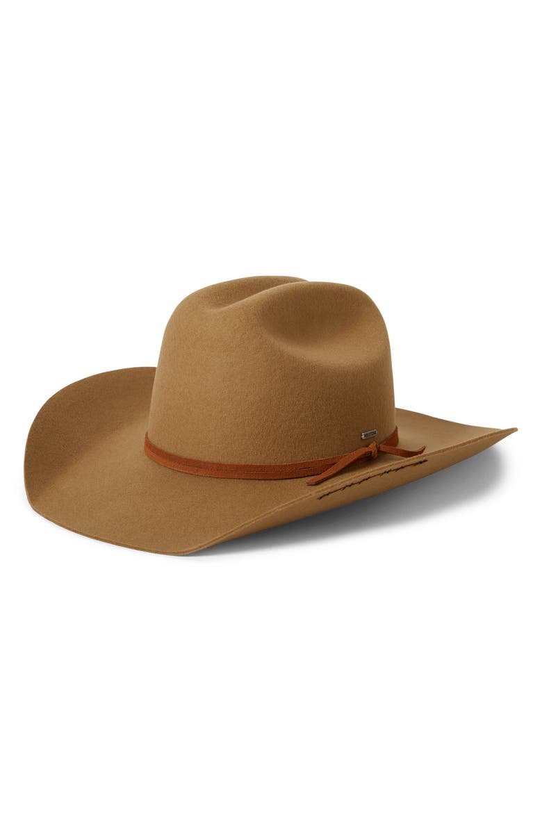 Brixton Laredo Wool Felt Cowboy Hat, Main, color, Antique Bronze