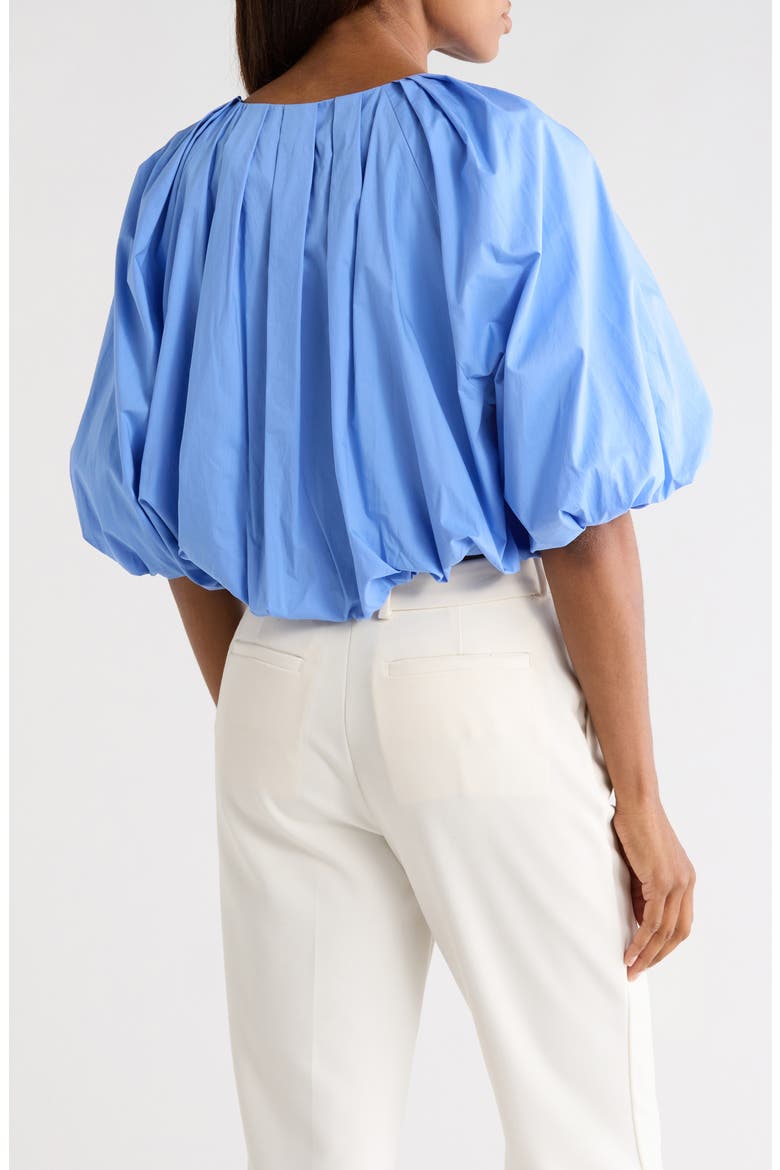 Yara Cotton Poplin Bubble Top, Alternate, color, BLUEBELL