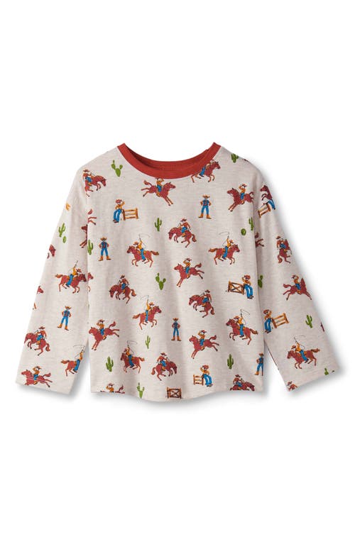 Hatley On The Ranch Print Long Sleeve T-shirt & Sweatpants Set In Red