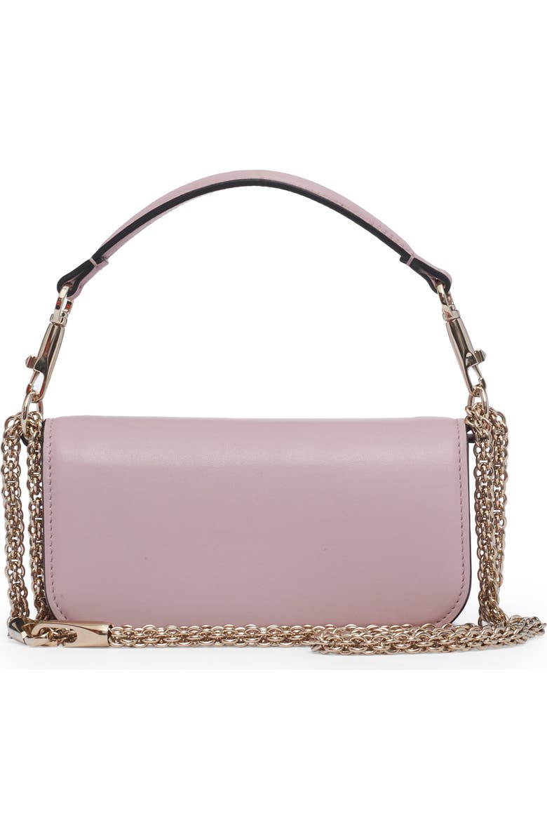 Valentino Garavani Small Locò Crystal Logo Leather Shoulder Bag, Alternate, color,