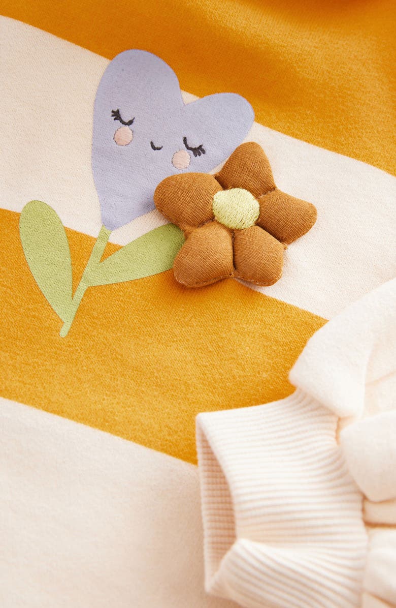 NEXT Kids' Stripe Hooded Long Sleeve Sweatshirt Dress, Alternate, color,