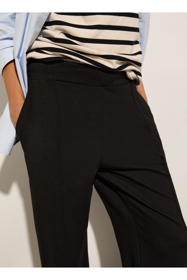 Marian Ponte Wide Leg Trousers, Alternate, color, Caviar Black