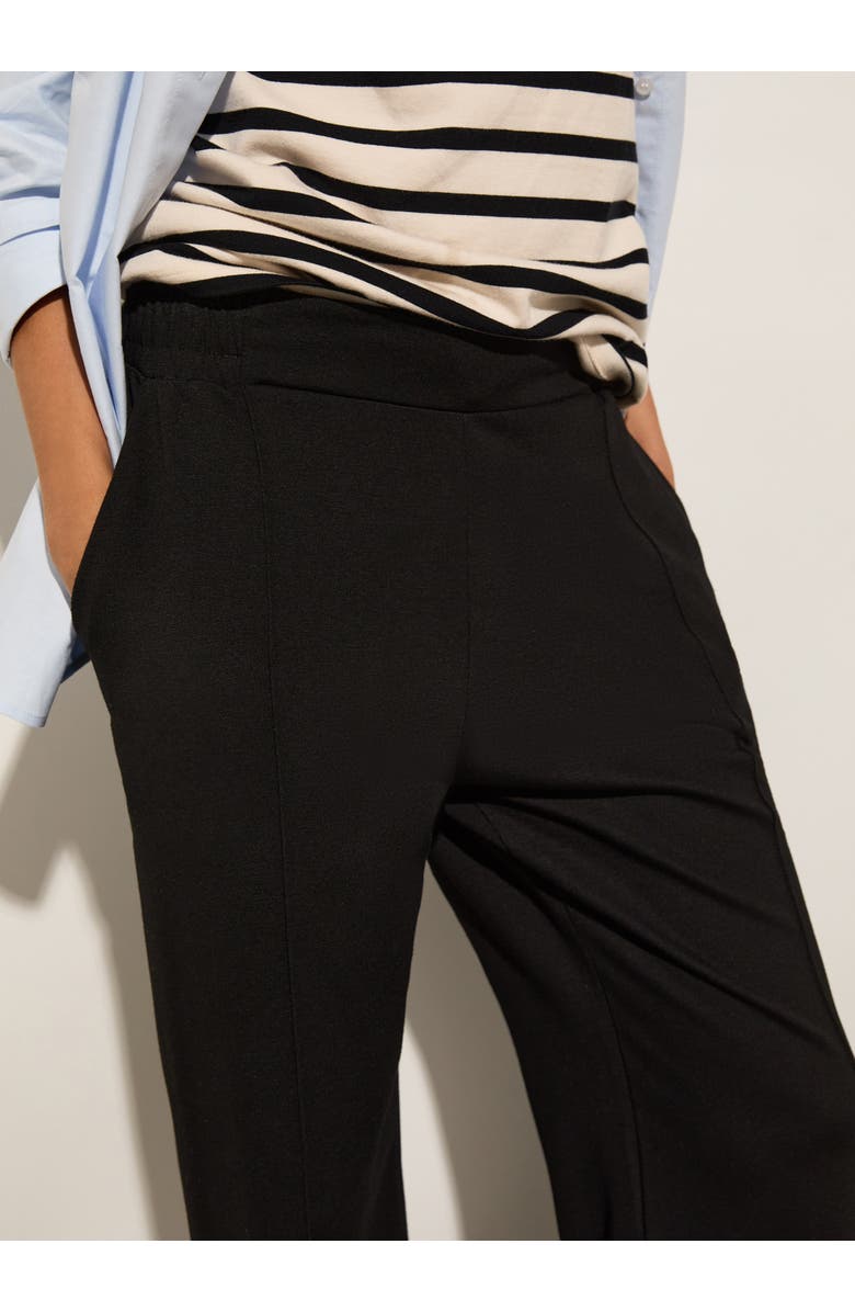 Baukjen Marian Ponte Wide Leg Trousers, Alternate, color, Caviar Black