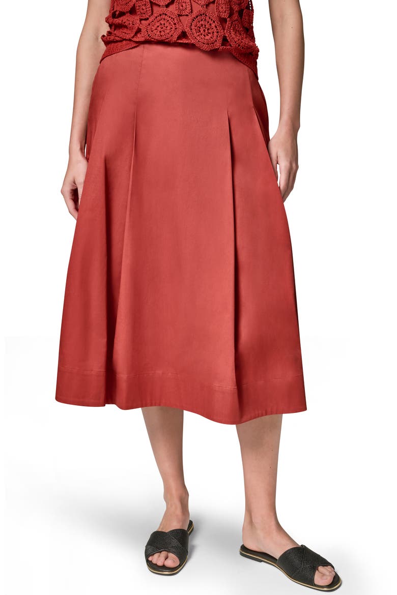 Pleated A-Line Skirt, Main, color, SUNBAKED