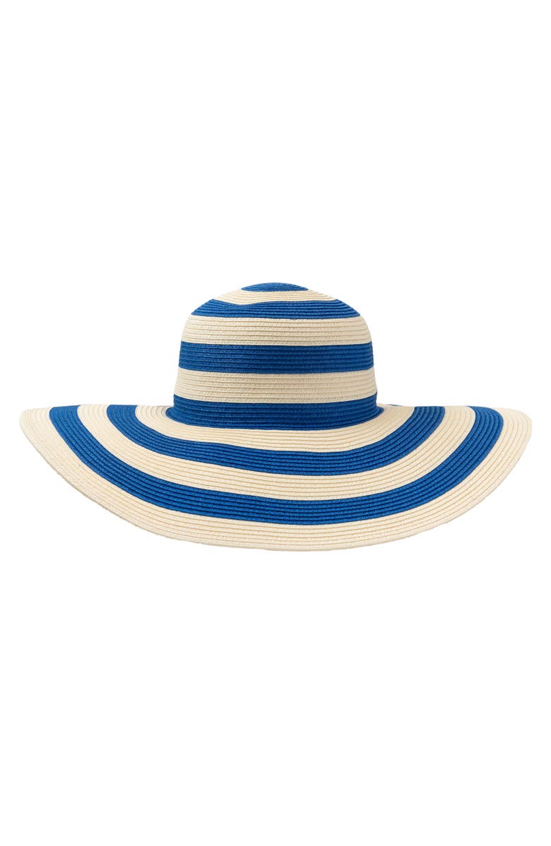 Lauren Ralph Lauren Stripe Sunhat, Alternate, color, Blue/Cream