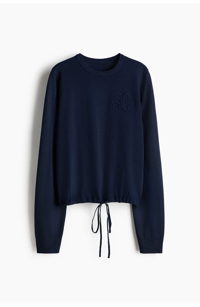H&M Drawstring sweater, Alternate, color, Dark Blue