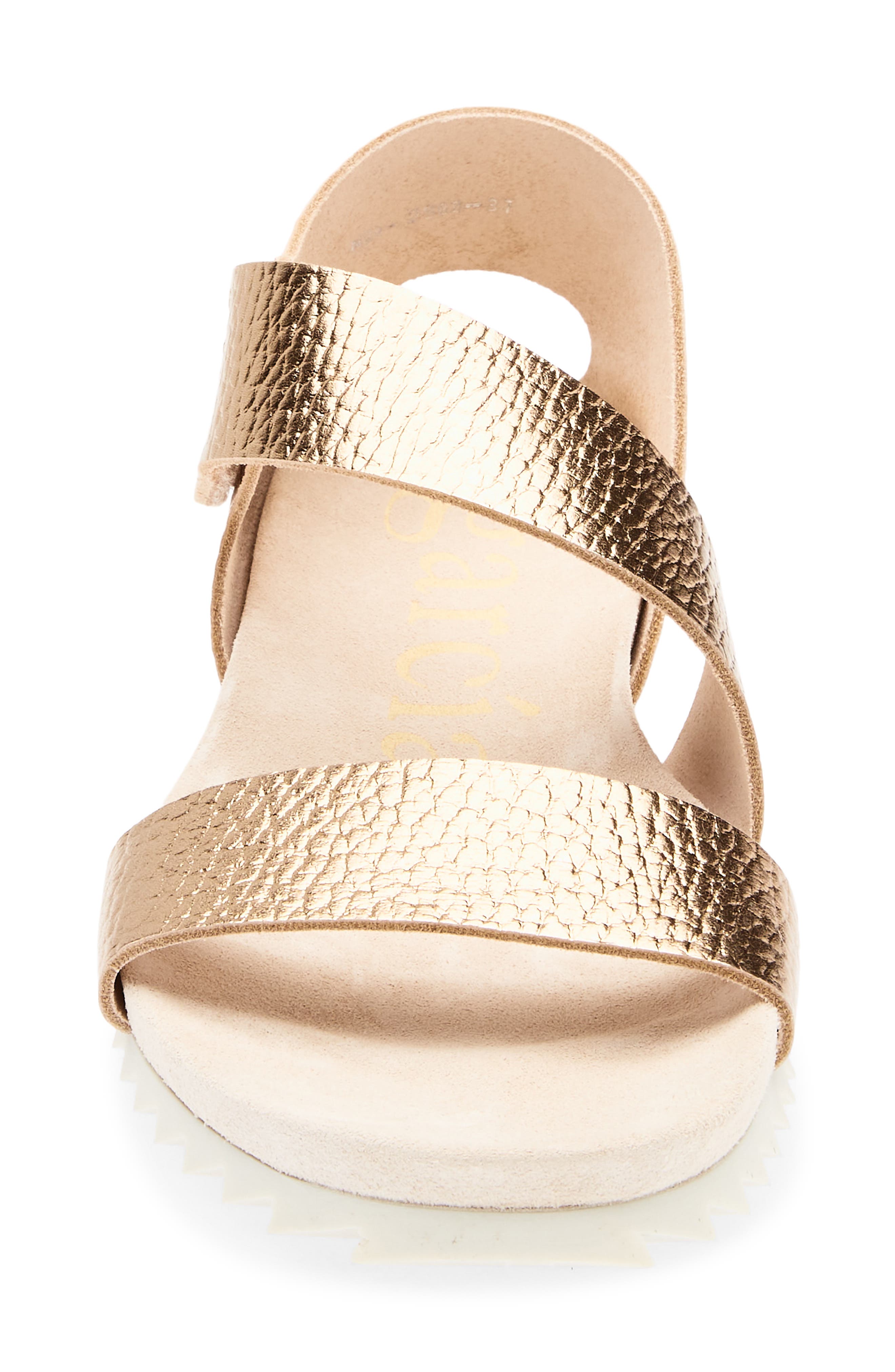 Pedro Garcia Jedda Two Strap Sandal, Alternate, color, Cava Cervo Lame
