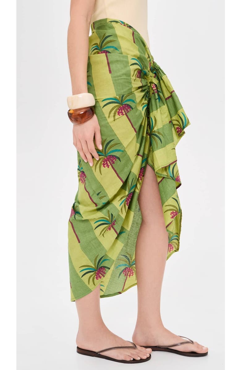 GUADALUPE DESIGN Luciana Palm Pareo Skirt, Alternate, color, Mint