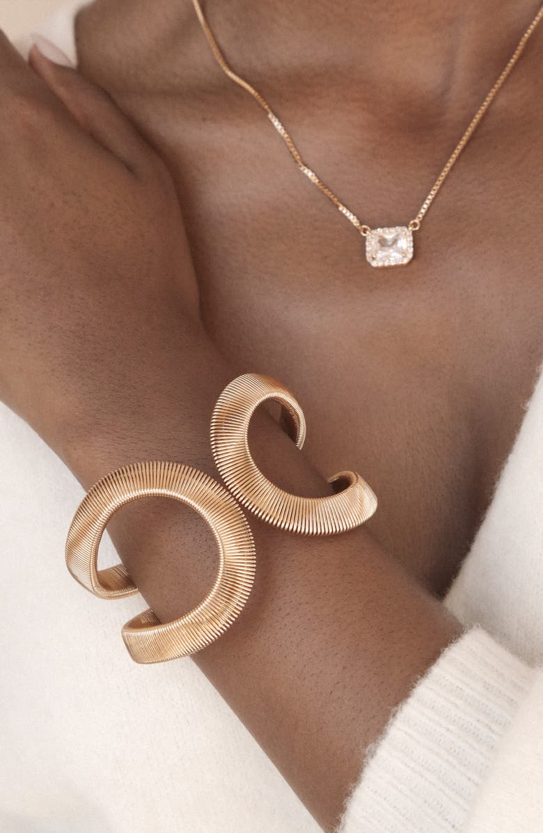 Ettika Abstract Flex Cuff, Alternate, color, Gold