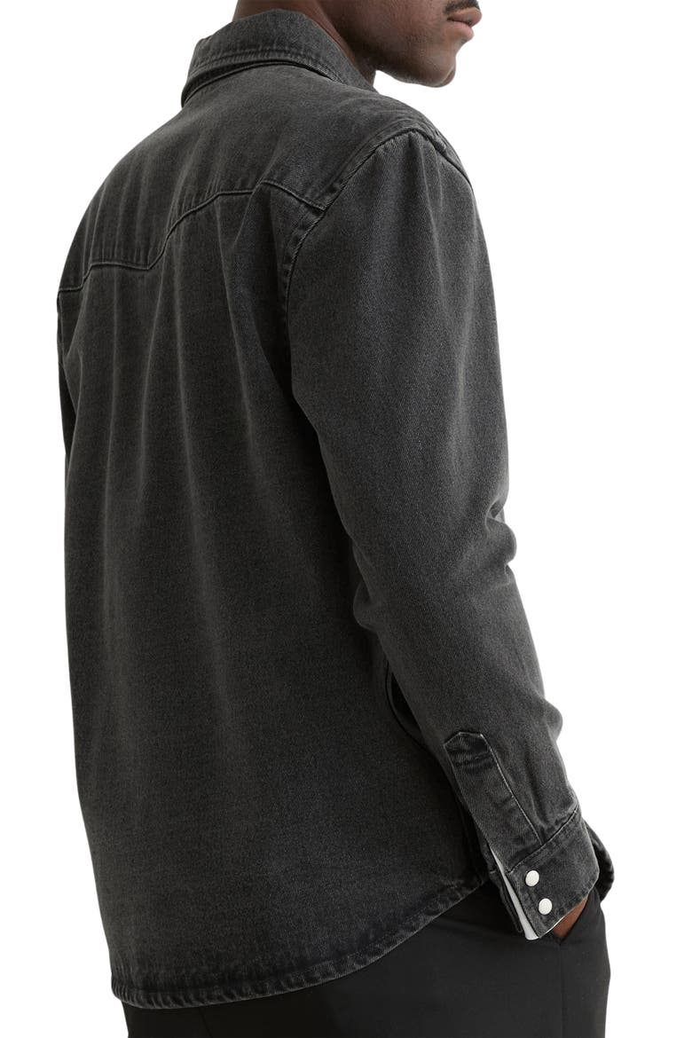 Finley Denim Snap-Up Shirt, Alternate, color, WASHED BLACK