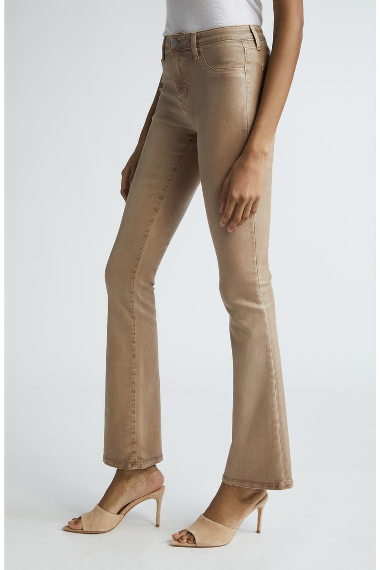 Selma Sleek High Waist Bootcut Jeans, Alternate, color, RYE COATED