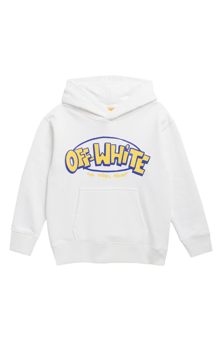 Off-White Kids' Doodle Graphic Hoodie, Main, color, White