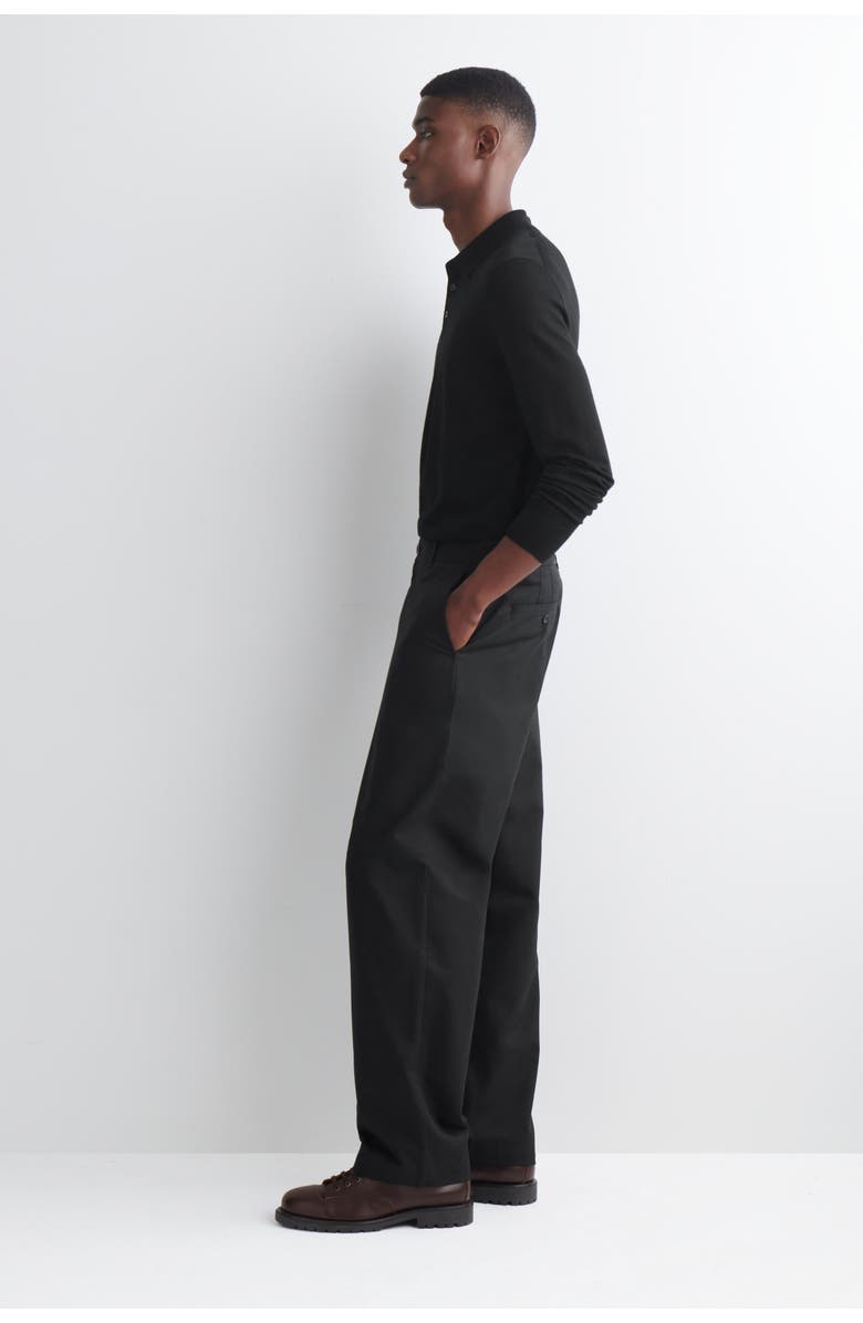 COS Cotton Straight-Leg Chinos, Alternate, color, Black