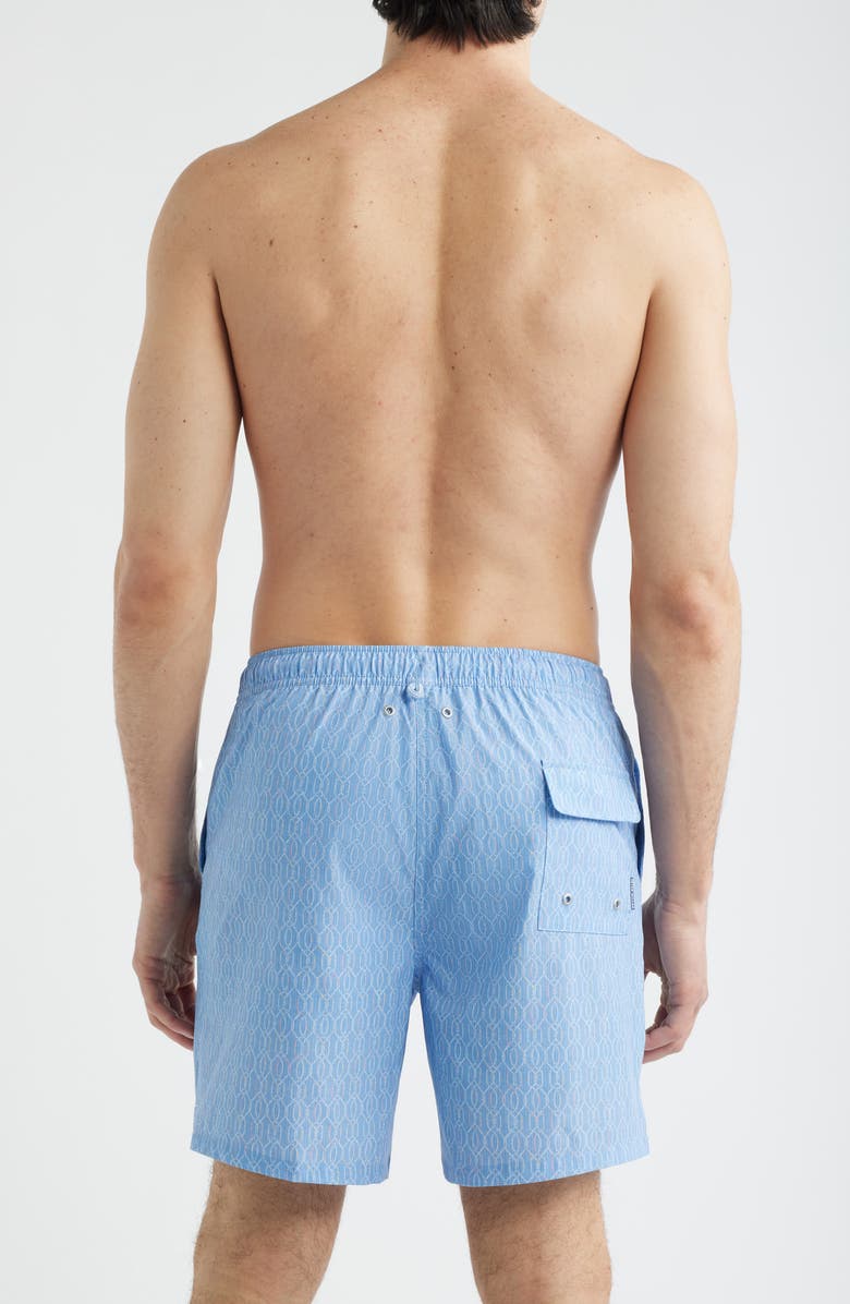 Peter Millar Nautical Ropes Swim Trunks, Alternate, color, Bluebird