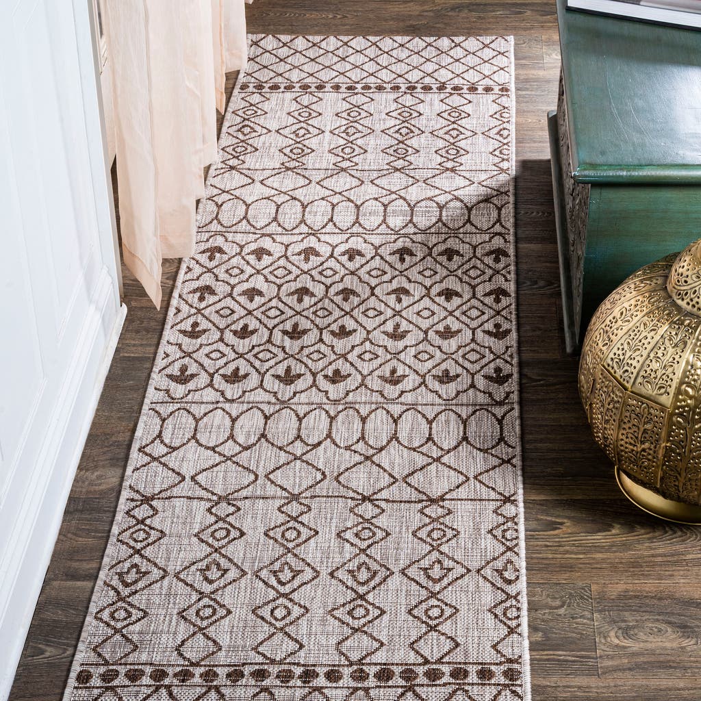 Jonathan Y Kafel Bohemian Indoor/outdoor Area Rug In Beige/brown
