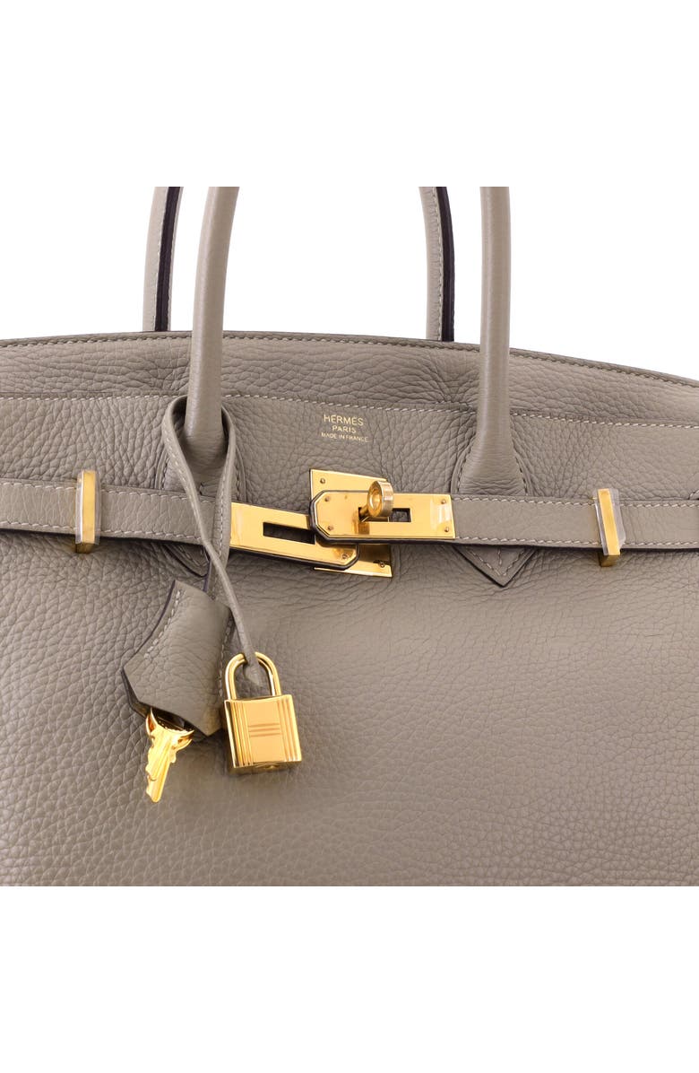 Pre-Owned Hermes Birkin Handbag Green Clemence with Gold Hardware 30, Alternate, color, Sauge