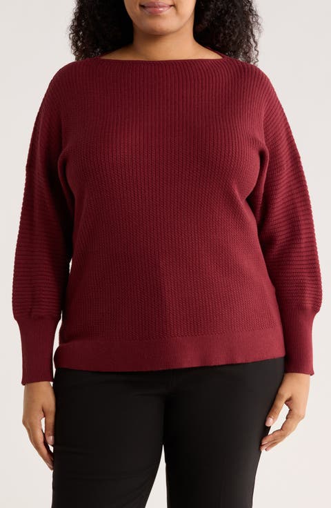 Dolman Sleeve Sweater (Plus)