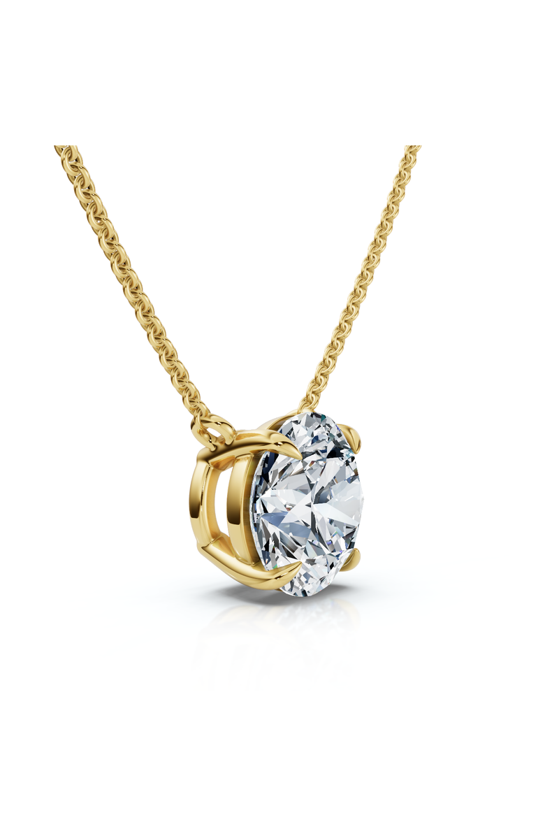 Bliss Diamond 1Ct Floating Solitaire Diamond Pendant 14k Gold Women's 18" Necklace Lab Grown, Main, color, Yellow Gold