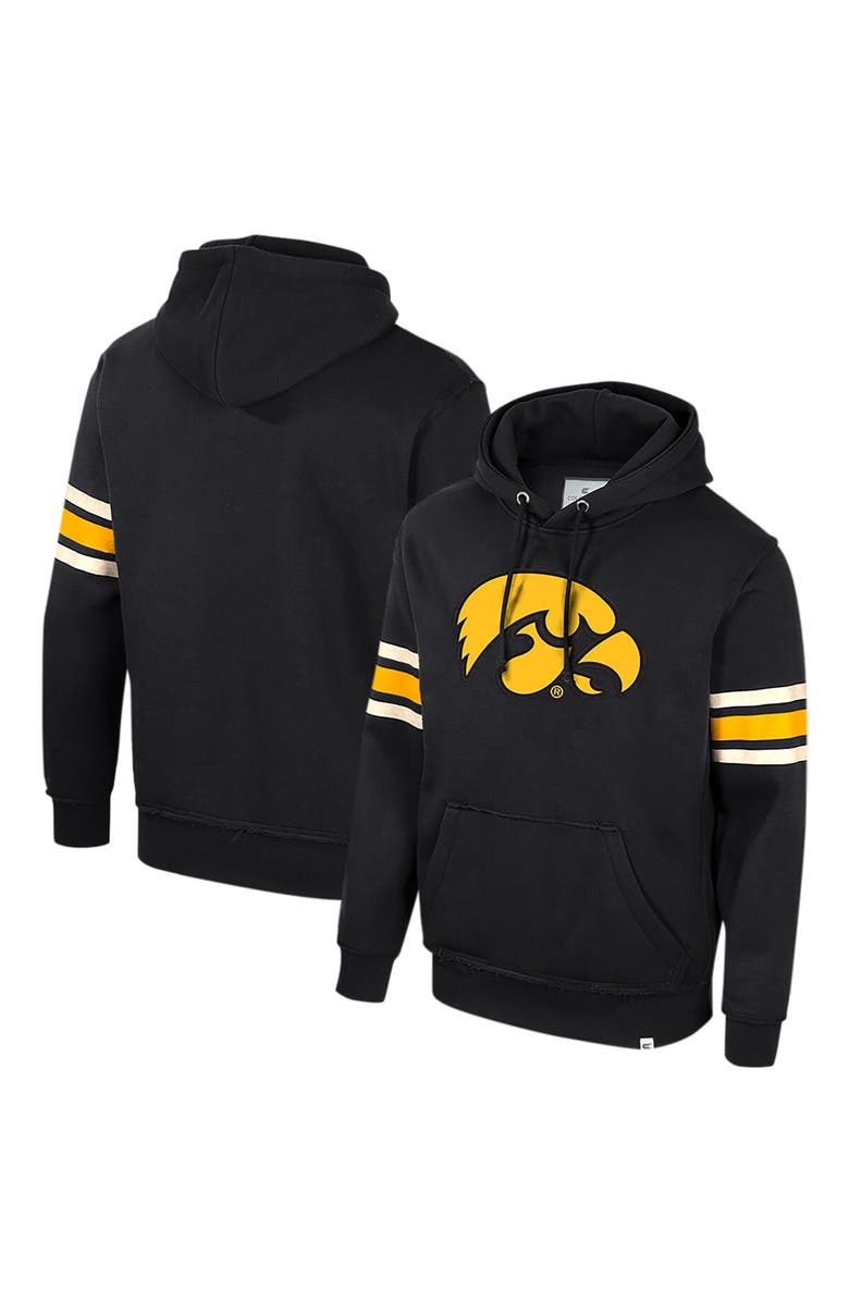 COLOSSEUM Men's Colosseum Black Iowa Hawkeyes Saluting Pullover Hoodie, Alternate, color, 