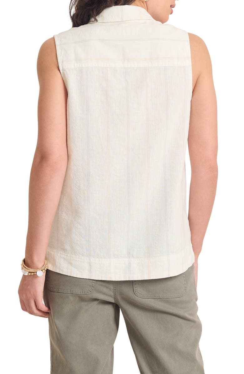 Tommy Bahama Palm View Stripe Sleeveless Linen & Cotton Top, Alternate, color, 