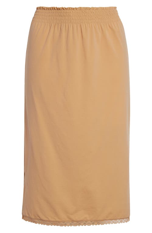 Shushu-tong Beige Stretch Midi Skirt In Beige