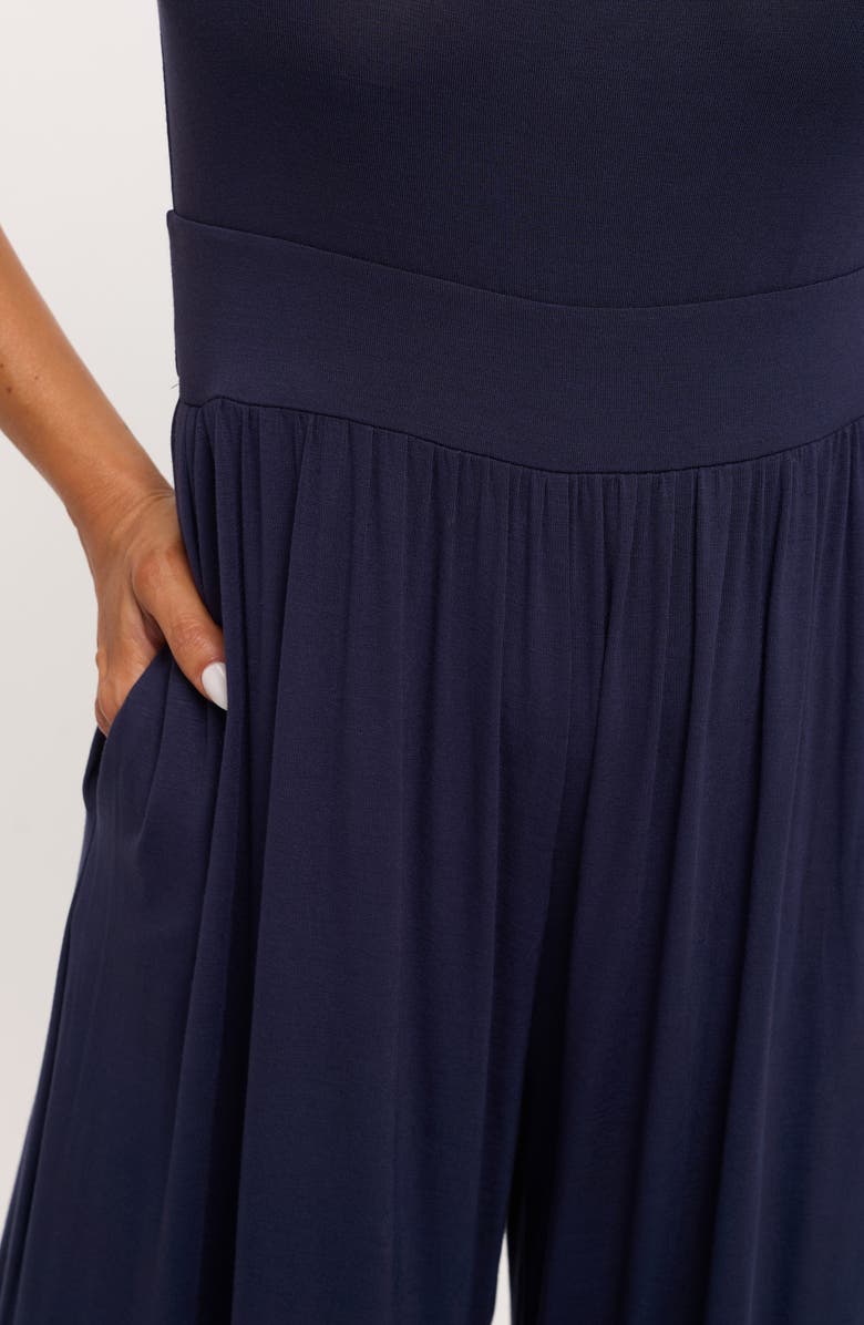 WEST K Elbow Sleeve Wide Leg Jumpsuit, Alternate, color, Navy