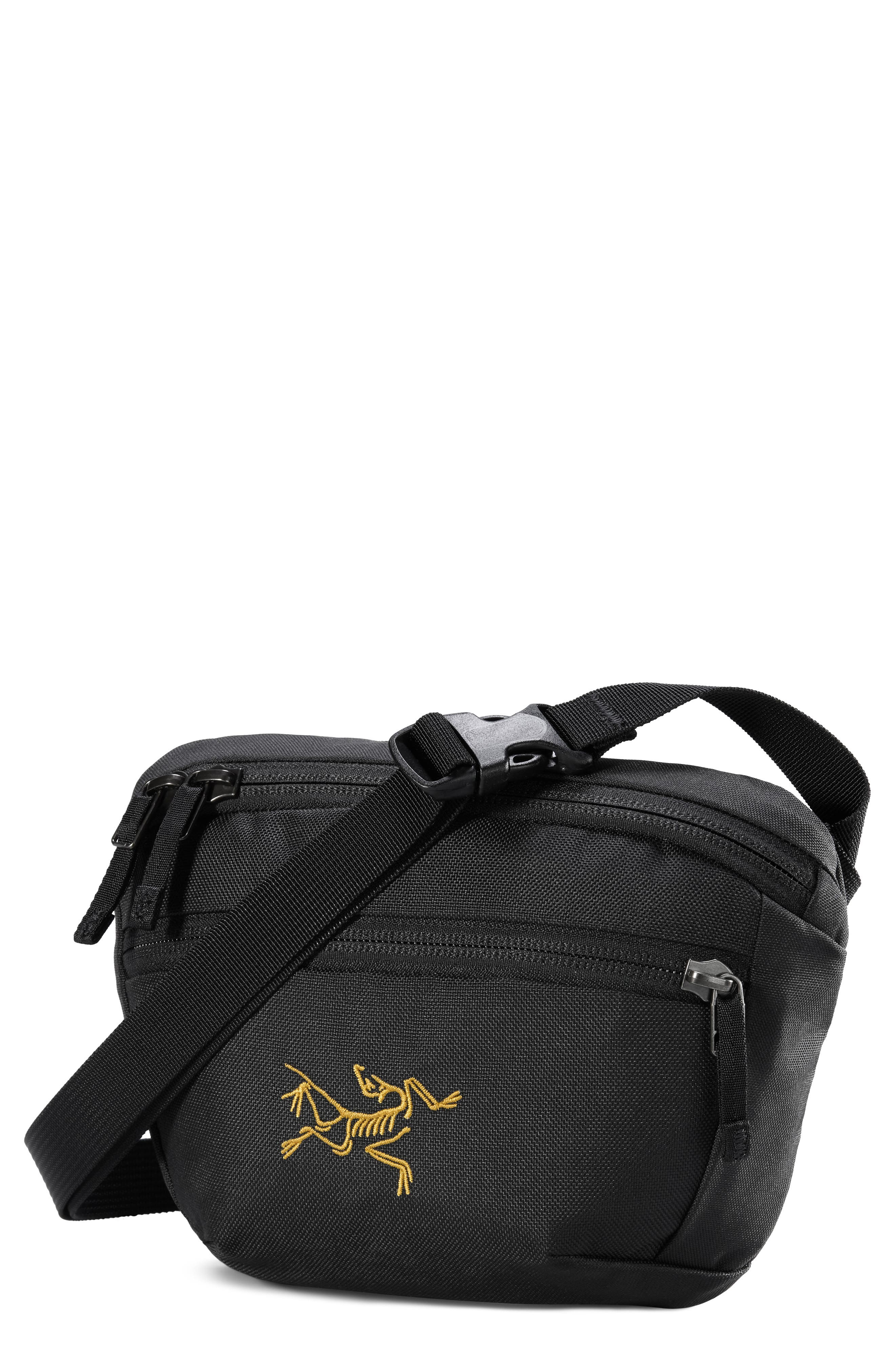 Arc'teryx Mantis 1 Recycled Polyester Belt Bag, Main, color, 24K Black
