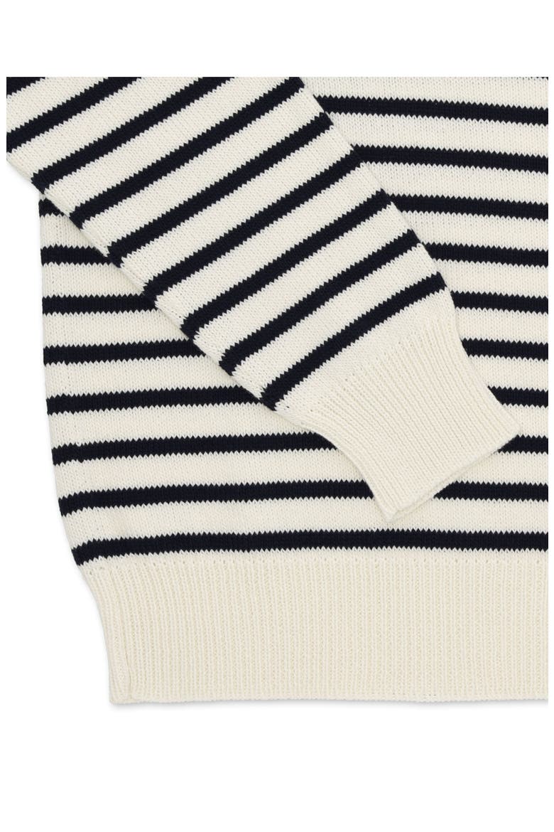 Noah1 Cotton Ribbed Sweater, Alternate, color, WHITE/BLUE