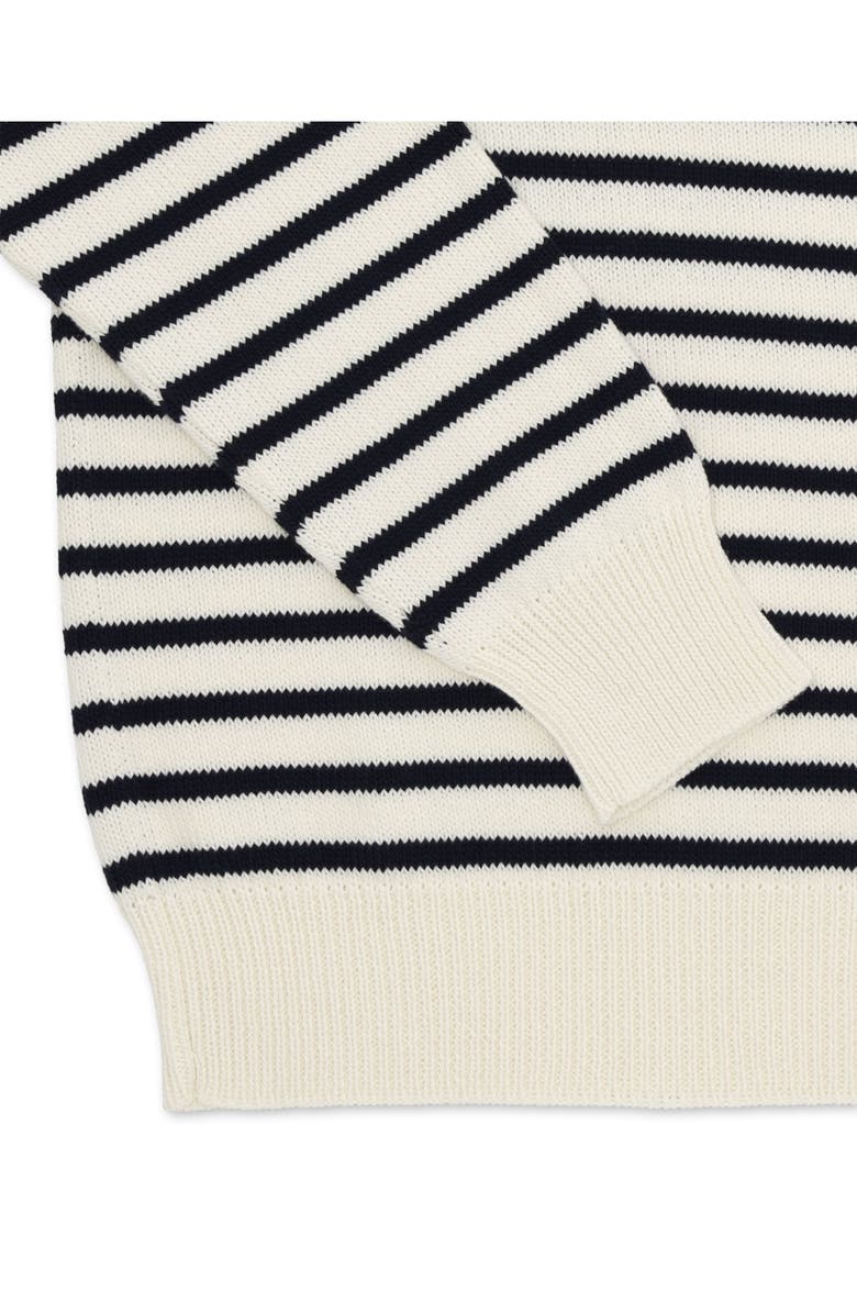 Fortela Noah1 Cotton Ribbed Sweater, Alternate, color, White/Blue