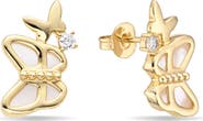 EYE CANDY LOS ANGELES Winged Cubic Zirconia Stud Earrings