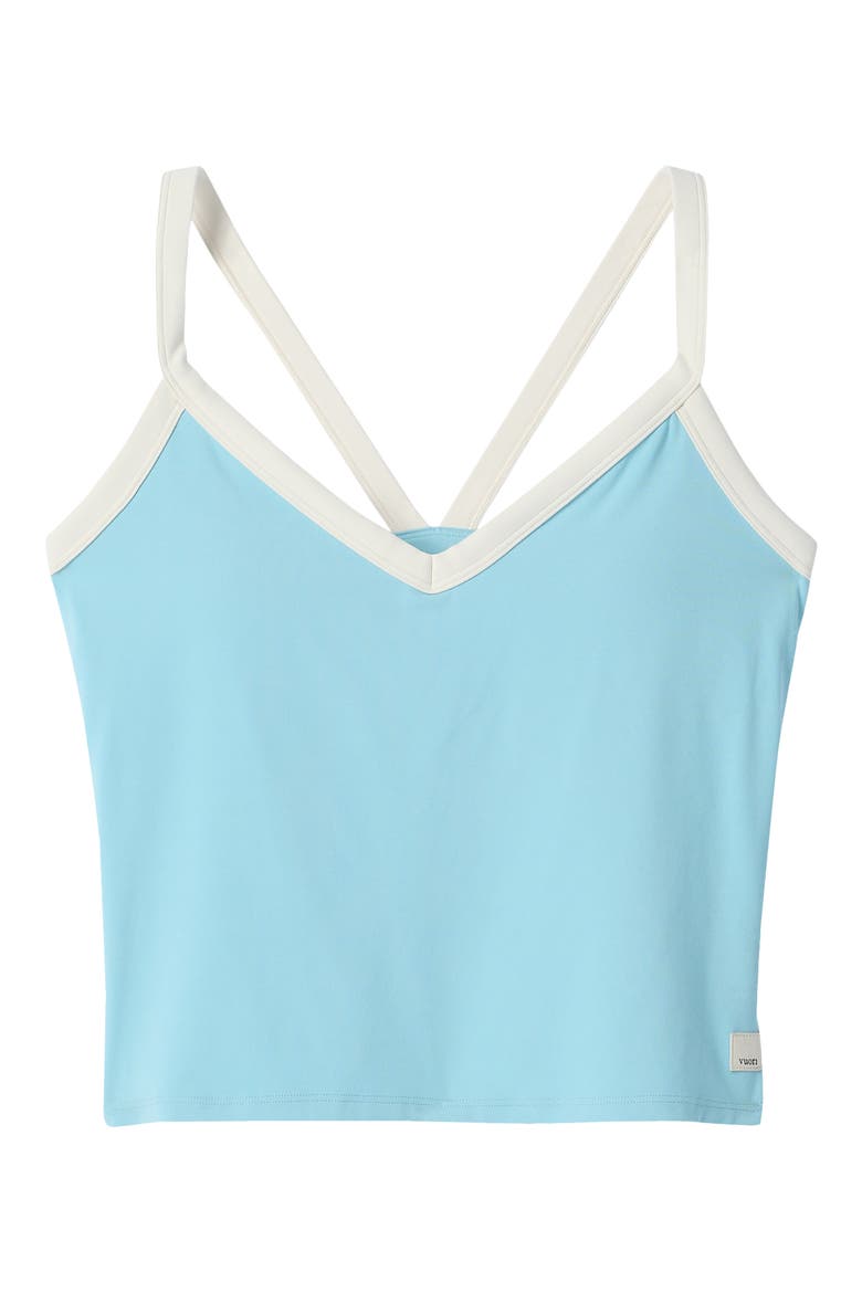 AllTheForm V-Neck Performance Tank, Alternate, color, SEA FOLLY