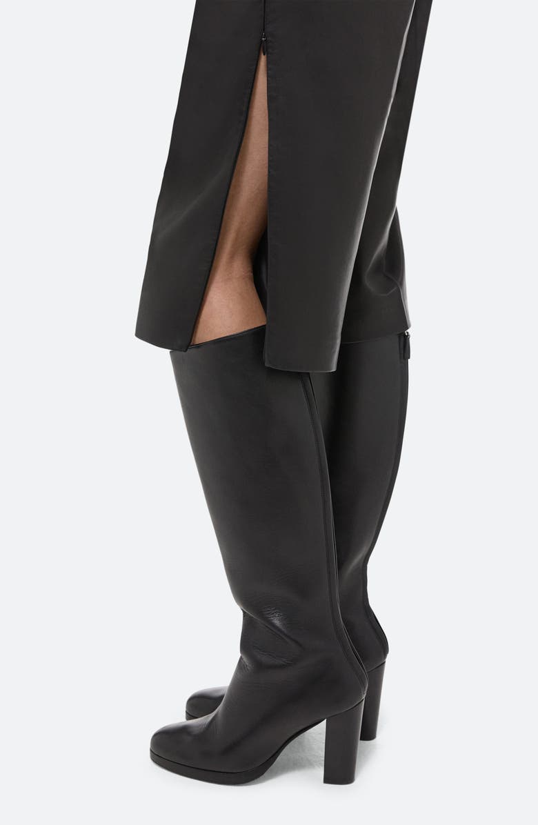 Helmut Lang Leather Zip Hem Trouser Shorts, Alternate, color,